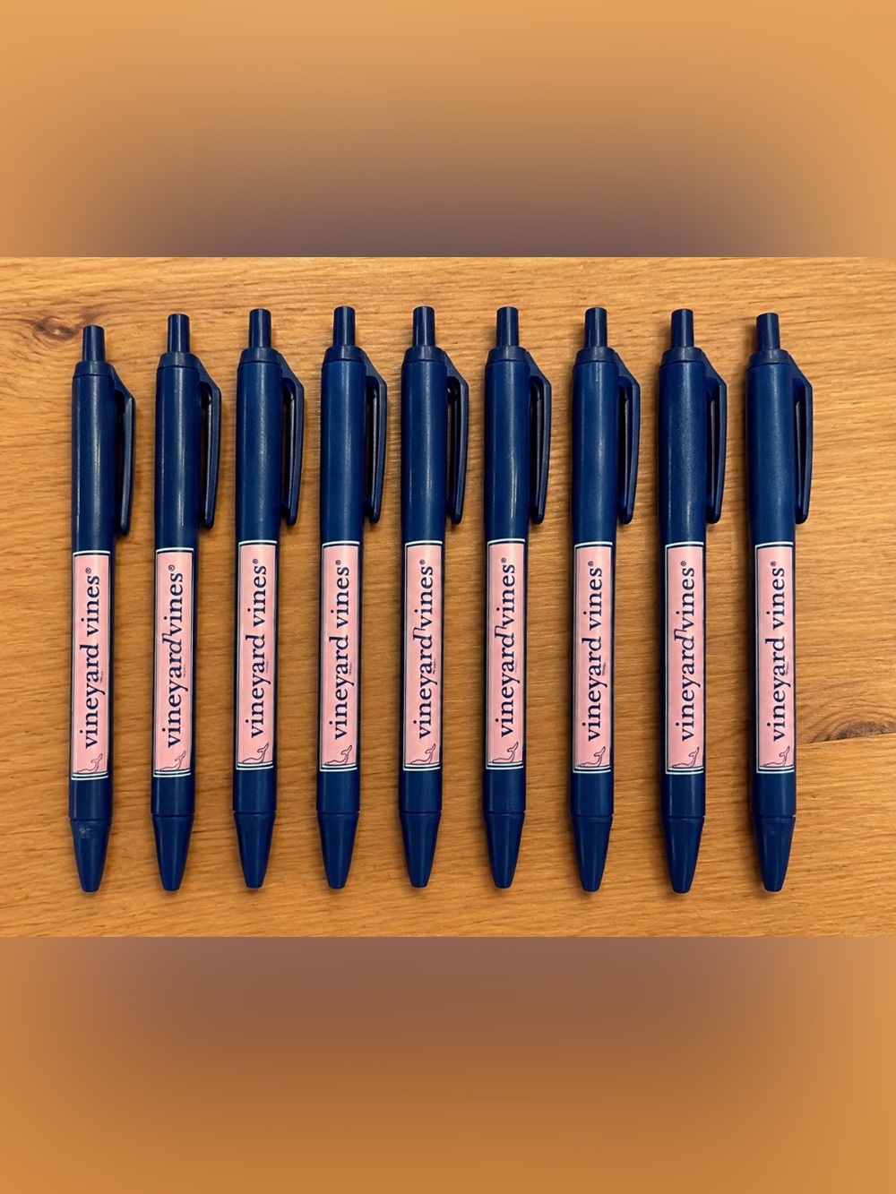 Vineyard Vines Martha’s Vineyard Navy Blue Pens Set of 9